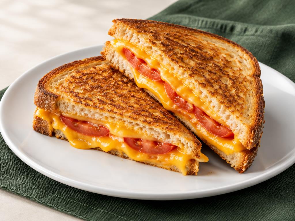 Grilled cheese aux tomates — illustration générée