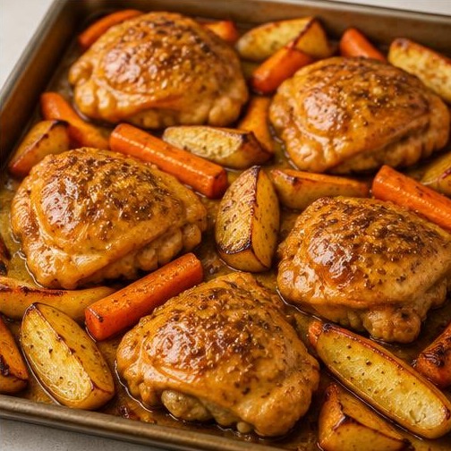 Poulet à l'érable et à la moutarde — illustration générée