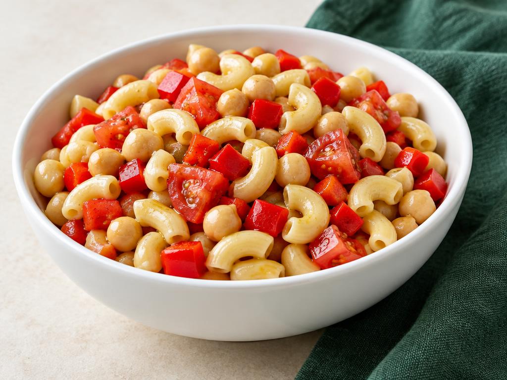 Salade de pâtes et pois chiches — illustration générée