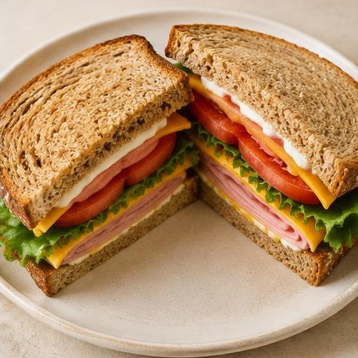 Sandwichs jambon-cheddar — illustration générée